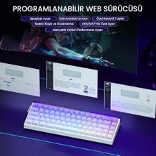 Ohbe Express Aula Hero 68 He Manyetik Klavye Trigger Dragon Switch 8000Hz Rgb Neon Tkl Hot Swap Oyuncu Klavyesi Mor