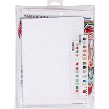 Ohbe Express Kanaviçe "ren Geyiği ve Kirpi" Kişiselleştirilmiş Çorap Seti, Beyaz 14 Adet Aida, 40 cm