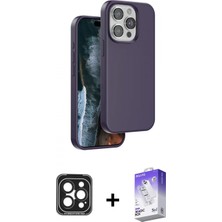 Marsilyan™- iPhone 15 Pro Max Kılıf Kıvılcım Çizgi Serisi - Siyah Bilvis 5in1 3D Magic Cam Ekran Koruyucu + Pvd Metal Kamera Lens - Sh