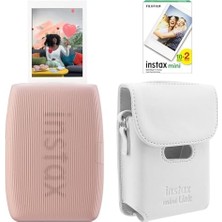 Ohbe Express Mini Link 3 Pembe Akıllı Telefon Yazıcısı Beyaz Çanta ve 20'li Mini Film