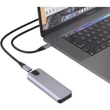 Ohbe Express M.2 Nvme Usb3.1 Tip-C Gen2 10GBPS, Type-C Nvme+Ngff Adaptörü, Gri Alüminyum, Taşınabilir Katı Hal Sürücü Kasası, Laptop ve MacBook Için