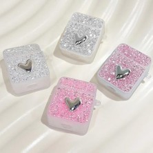 Ohbe Express Airpods 1. Nesil / 2. Nesil Için Kılıf Glitter Shiny Pembe [airpods 1/2 ile Uyumlu Kılıf - Pembe]
