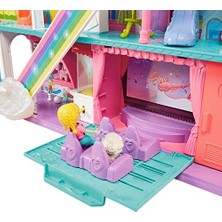 Ohbe Express Mattel Polly Gökkuşağı Alışveriş Merkezi, Polly (10 Cm), 35'ten Fazla Aksesuar ve 9 Oyun Alanıyla 3 Katlı, 4 Yaş ve Üzeri HHX78