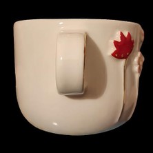 Ohbe Express Dearmoon El Yapımı Seramik Mug, 24 Karat Gerçek Altın Bezemeli, Çiçek Desenli, Atlı Karınca Kutulu, Hediye Seti, Lüks Kupa,