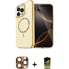 Marsilyan™- iPhone 16 Pro Max Kılıf Kıvılcım Form Prime - Siyah Buffer Cam Ekran Koruyucu + Pers Alüminyum Kamera Lens - Cltm