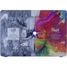 Ohbe Express MacBook Pro 13 Inç Kılıf M1 / M2 Uyumlu – Sert Plastik Desenli Lazer Baskılı Koruyucu Kapak A2251 A2289 A2338 Gri