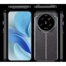 Ohbe Express - 15 Ultra ile Uyumlu Mi Kılıf Kamera Çıkıntılı Deri Görünümlü Yumuşak Mat Silikon Soft Premium Niss Kapak