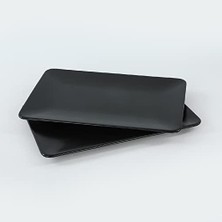Ohbe Express Mat Siyah Siera Kayık Tabak 31 cm 2 Adet