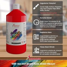 Ohbe Express Kırmızı Akrilik Boya 1000 gr