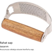 Ohbe Express Paslanmaz Çelik Sallanan Sarımsak Ezeceği - Ergonomik Saplı Pratik Sarımsak Ezici, Modern Mutfak Gereçleri El Tipi Ezme Aleti ve Püre Yapıcı