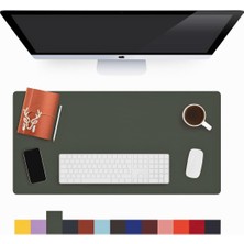 Ohbe Express Lindos - Deri Mat, Masa Pedi, Büyük Mouse Pad, Ofis Için Mat, Su Geçirmez Mat, Ofis ve Ev Için Deri Pedi, Gaming Masa Matı, Masaüstü Için Masa Koruyucu Pedi (75 cm x 34 cm x 1,3) (Haki)