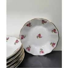Ohbe Express Porselen 12'li Pembe Çiçek Çay Tabak 11 CM(12ADET) 8697635522938