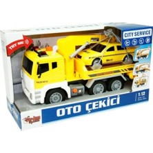 Ohbe Express Vardem 1:12 Sürtmeli Sesli Işıklı Oto Çekici WY831A WY831B Sarı