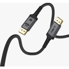 Ohbe Express 8k UHD Displayport V1.4 32.4 Gbps / 24K /alüminyum Gövdeli 8k 60Hz-4K 120Hz-2K 240HZ-FHD 240Hz Destekli G-Sync & Freesync 2 Metre Premium Displayport Kablo (C-Dpp-B1)