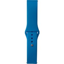 Ohbe Express (4914) Mavi Band Serisi 20MM Klasik Kordon Silikon Strap Kayış-Mavi Galaxy 2 44MM ile Uyumlu