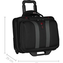 Ohbe Express 600659 Granada 17 Inç Bisiklet Dizüstü Bilgisayar Çantası, Dolgulu Dizüstü Bilgisayar Bölmesi, Siyah/gri Gözlü (24 Litre)