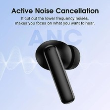 Ohbe Express Qcy T13 Anc 4 Mikrofon Bluetooth 5.3 Kablosuz Kulaklık Siyah Aktif Gürültü Engelleyici