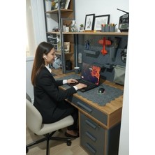 Ohbe Express Keçe Bilgisayar Mouse Pedi Kıvrımlı 98X45 cm Renk Çalışma Masası Düzenleyici 3 mm Kalınlık Masa Üstü Düzenleyici Mat