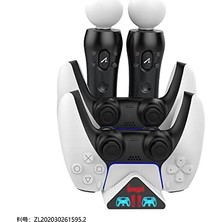 Ohbe Express Ps5 Uyumlu 4in1 Joystick Şarj Istasyonu Çok Fonksiyonlu Gamepad Hareket Denetleyicisi Için Type-C Girişli Şarj Standı LED Işık Göstergeli Play Station 5 Kol Şarj PG-5011 -