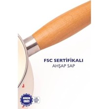 Ohbe Express Cupid Ahşap Saplı Kalp Desenli Sos Tavası 16CM 1,3 Litre (Indüksiyon Dahil Tüm Ocaklara Uygun)