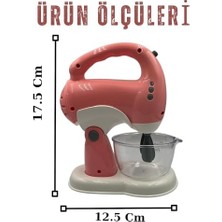 Ohbe Express Oyuncak Çırpıcıları Hareketli Ayrılabilir El Mikseri Çırpma Kaseli Pilli Mutfak Oyuncak Set Mavi - Pembe Kız Erkek Oyuncakları Aşçılık Mutfak Eğitimi (Pembe)