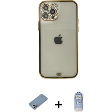 Marsilyan™- iPhone 12 Pro Max Kılıf Eksen Minimal Koleksiyonu - Siyah Joko Magic 5d Cam + Shine Kamera Lens Koruma Cam - Gı