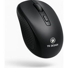 Ohbe Express Yk Desıgn Kablosuz Mouse, USB Alıcılı, Sessiz Tıklama, Çok Fonksiyonlu, Akıllı Uyku Modu (Siyah)