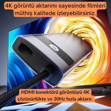 Ohbe Express Multiport Pd 100W 8in1 Type-C To Dönüştürücü Hub Type-C To RJ45 HDMI4K@30Hz Usb3.0 Sd/tf