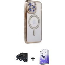 Marsilyan™- iPhone 15 Pro Max Kılıf Zirve Doku Prime - Siyah Bilvis 5in1 5d Magic Hayalet Cam Ekran Koruyucu + Raze Metal Kamera Lens - Lt