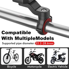 Ohbe Express Bisiklet Motosiklet ve Scooter Için Gidon Uyumlu Telefon Tutucu 4-6.8 Modellere Uyumlu Kolay Kurulum ve Kullanım 146A-HL