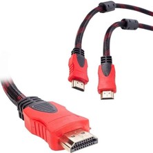 Ohbe Express HDMI Kablo 3 Metre Ses ve Görüntü Aktarım Kablosu - Siyah/kırmızı