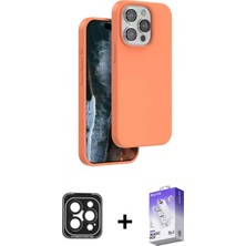 Marsilyan™- iPhone 15 Pro Max Kılıf Kıvılcım Çizgi Serisi - Siyah Bilvis 5in1 3D Magic Cam Ekran Koruyucu + Pvd Metal Kamera Lens - Sh