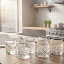 Ohbe Express 6’lı Kahve Yanı Bardağı Seti 75 ml – Desenli Cam Mini Bardak, Espresso & Türk Kahvesi Su Bardağı, Şık ve Dayanıklı Tasarım
