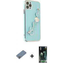 Marsilyan™- iPhone 11 Pro Max Kılıf Nova Işık Prime - Şeffaf 360 Full Body Arka Koruyucu + Metal Kamera Lens Koruma Cam - Gs