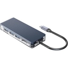 Ohbe Express 6 Portlu USB 3.0 HDMI 4K@30Hz Tf/sd Kart Okuyucu Çoklayıcı Hub Gri