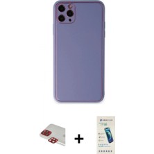 Marsilyan™- iPhone 11 Pro Max Kılıf Yadigar Klasik - Şeffaf Pasifik Cam Ekran Koruyucu + Pers Alüminyum Kamera Lens - Kı