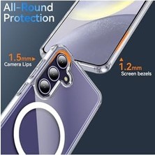 Ohbe Express - ile Uyumlu Galaxy S25 Fe Kılıf Kamera Çıkıntılı ile Uyumlu Şarj Destekli Sert Şeffaf Kapak - Şeffaf