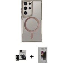 Marsilyan™- Galaxy S24 Ultra Kılıf Yadigar Klasik Özel Seri - Siyah Bilvis Hayalet Cam Ekran Koruyucu + Pvd Metal Kamera Lens - Sh