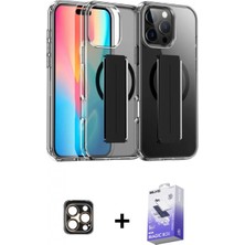 Marsilyan™- iPhone 16 Pro Max Kılıf Nova Işık Koleksiyonu - Siyah Bilvis 5in1 5d Magic Hayalet Cam Ekran Koruyucu + Pvd Metal Kamera Lens - Gd