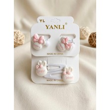 Happy Aksesuar Happy Sweet Figürlü Çocuk Toka Seti Lastikli ve Çıtçıtlı