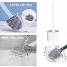 Ohbe Express Duvara Yapışkanlı Silikon Uçlu Klozet Fırçası Beyaz (NKS146)