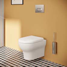 Ohbe Express Origin A44894 Tuvalet Fırçalığı, Duvardan, Krom