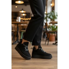 Walkway Walyway 2613 Polarlı Kaymaz Bağcıklı Siyah Kadın Bot