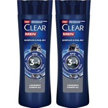 Ohbe Express Clear Men 3 In 1 Şampuan & Duş Jeli Arındırıcı Kömür Saç Yüz Vücut Için (2 Paketi)