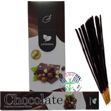 Ohbe Express Layansaa Chocolate (Çikolata) Kokusu Özel Aroma Kokusu Agarbatti Arınma 20 Adet 1 Paket Çubuk Tütsü