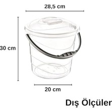 Ohbe Express Şeffaf Plastik Su Kovası, Kulplu (10 L)