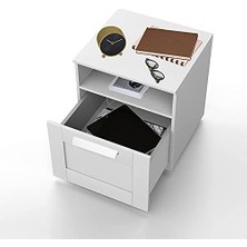 Ohbe Express KMD102 Beyaz 1 Çekmeceli Komodin