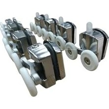 Ohbe Express Duşakabin Tekeri, Krom 8’li Takım, 24 mm Çap, Alt Üst Takım, Cam, Kabin Tekerleği, Dayanıklı Yedek Parça (Gri)