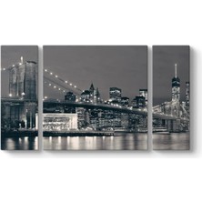 Ohbe Express Siyah Beyaz Köprüsü 126 x 70-3 Parçalı