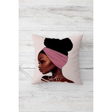 Ohbe Express Pelangi Etnik Afrikalı Kadın Çift Tarafı Baskılı Gizli Fermuarlı Yastık Kılıfı Kırlent Koltuk Yastık Kılıfı, Karışık Renkli 45 x 45, 246955050941